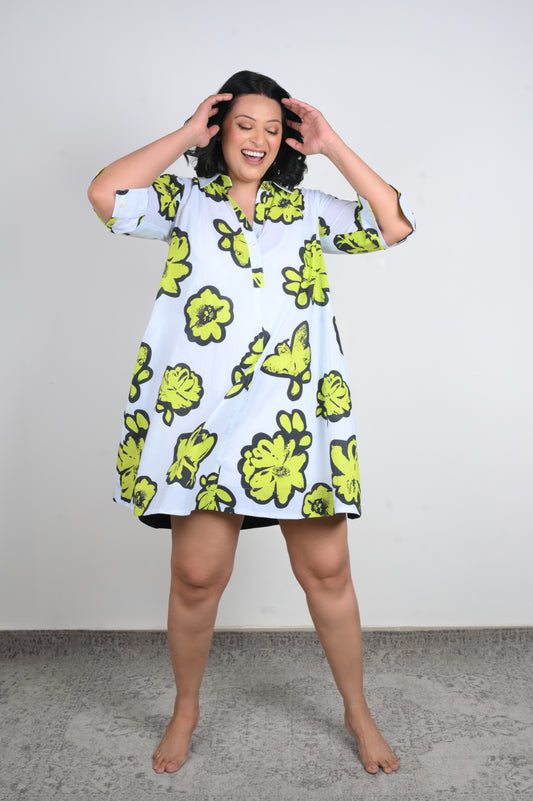 Funky Printed Collar Dress