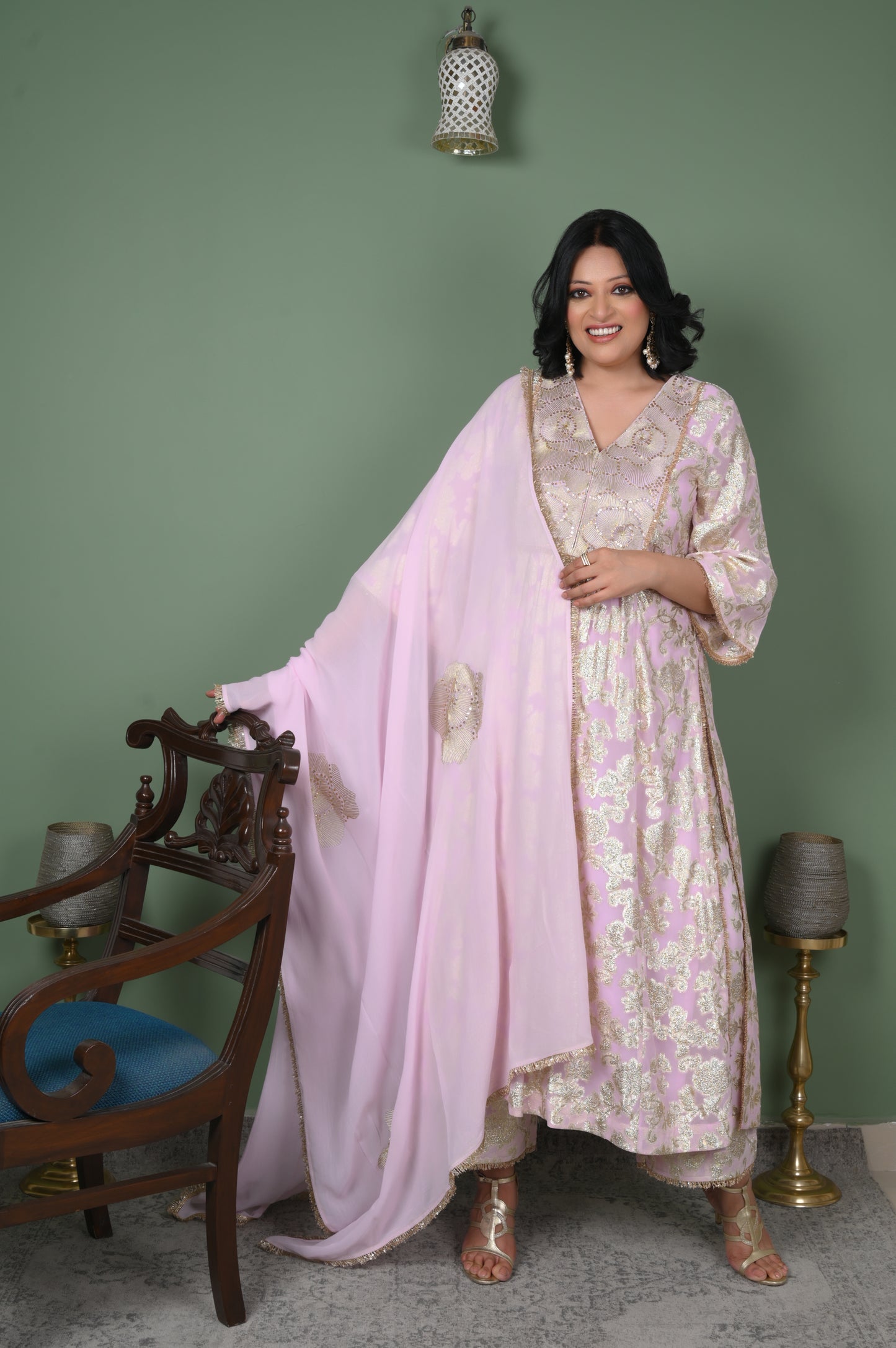 Embroidered Georgette Suit