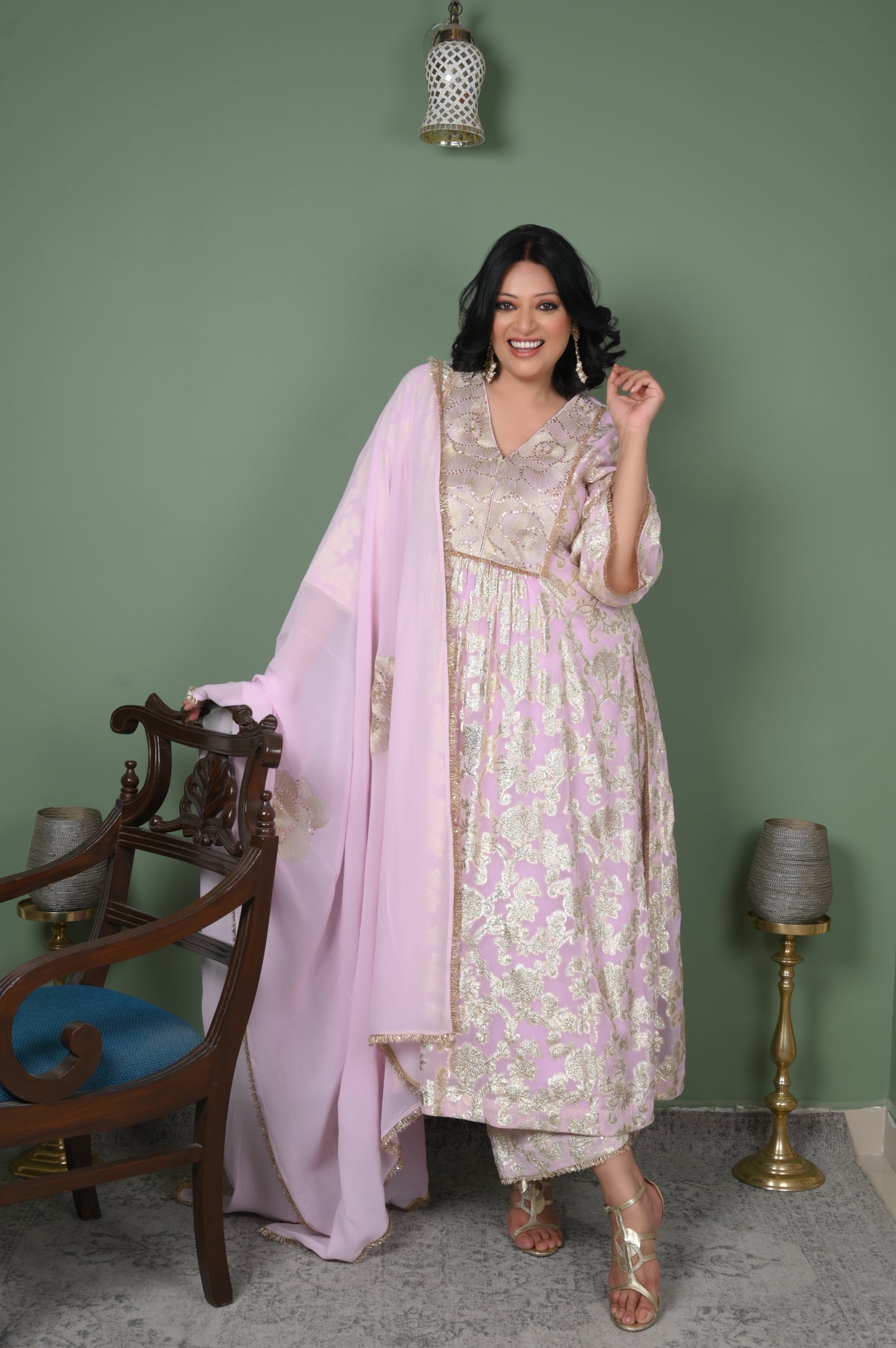 Embroidered Georgette Suit